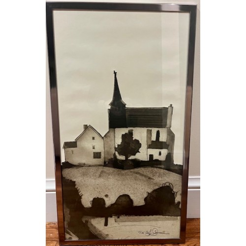 Black and White Silver  Framed Print by famous upcoming Scottish artist:  Leo Du Feu