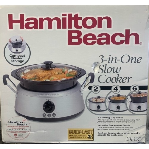 Hamilton Beach 3 in 1 Slow Cooker